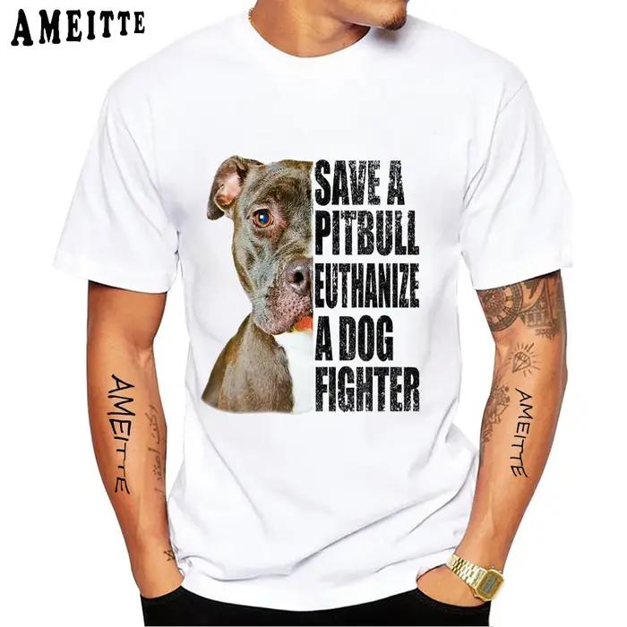 T-shirt homme Pitbull drôle et moderne hip-hop décontracté pour les amoureux des animaux occasions estivales