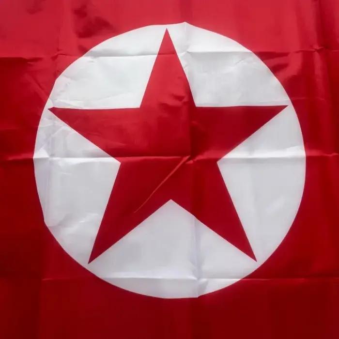 Drapeau Corée du Nord Polyester Haute Qualité Decoration Intérieure Extérieure Occasions Spéciales Historiques Militaires