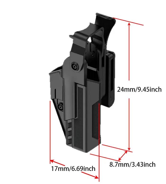 Étui de pistolet tactique de niveau 3 OWB pour Glock 17/19/19x/23/32/45 (Génération 1-5)