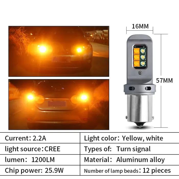 2X LED 1156 ba15s p21w LED clignotant ampoules canbus 7440 W21W T20 bau15s py21w voiture feux de jou