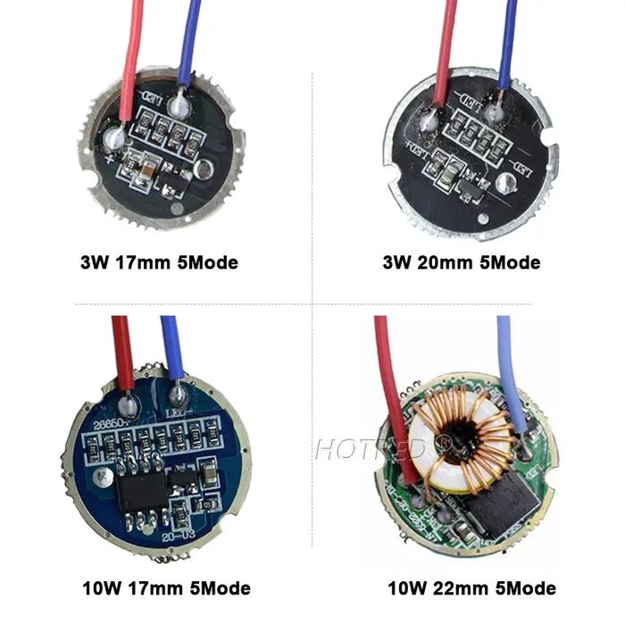 3W 10W 20W LED XPE XRE T6 XML2 XHP50 20mm perles blanches froides + torche lampe de poche ensemble d