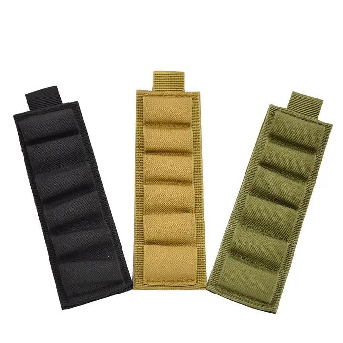 Support de coque de fusil de chasse rond tactique d'extérieur, support de recharge de balle de pistolet de munitions avec autocollant de support adhésif pour calibre 12