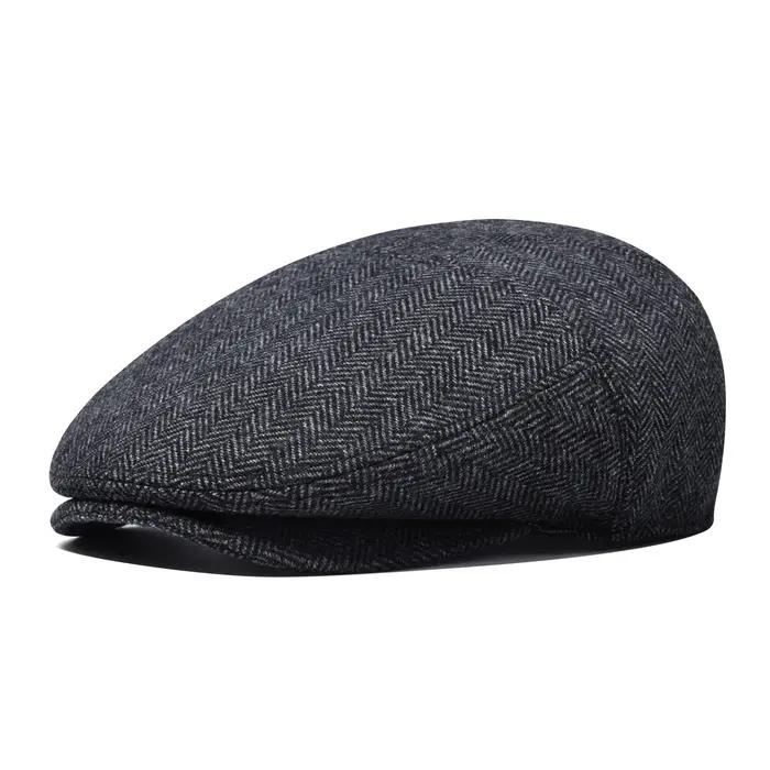 JANGOUL hommes laine mélange XL XXL Ivy casquette gavroche classique Tweed Gatsby Cabbie chapeau plat