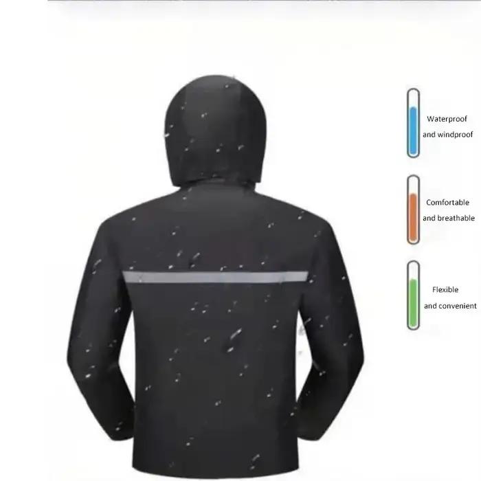 Combinaison imperméable et pantalon de pluie pour vélo, moto, équitation, réfléchissant, corps compl