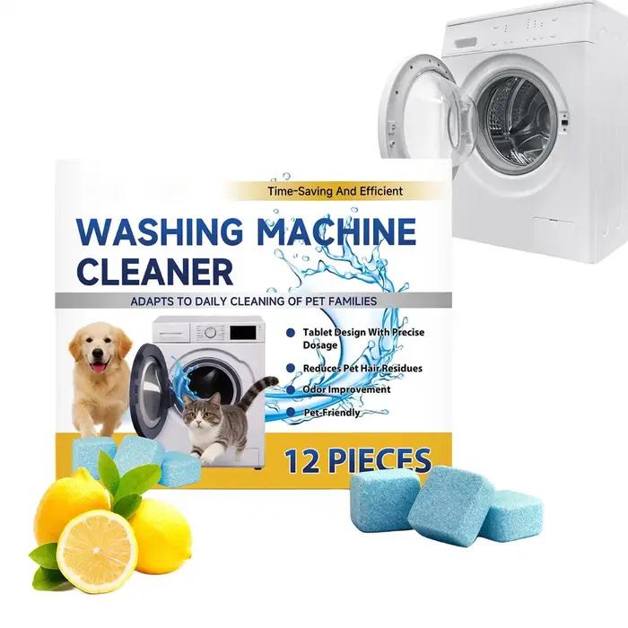 Tablettes nettoyantes pour lave-linge, 12 pièces, éliminateur d'odeurs et de taches, nettoyage en pr