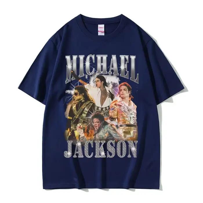 T-shirt graphique classique vintage Michael Jackson pour hommes, vêtements d'été, mode rétro gothiqu