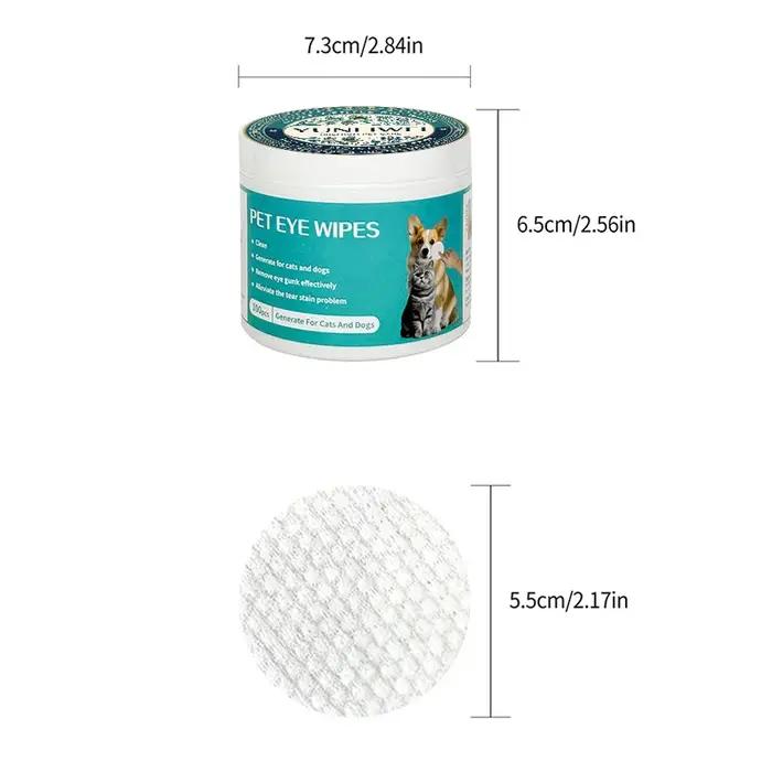 100 lingettes nettoyantes pour les yeux des chiens et des chats