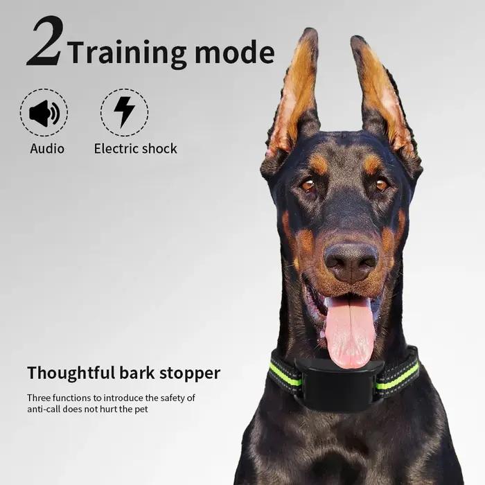 Arrêt automatique pour chien, collier électrique pour chien de compagnie, dispositif ultrasonique pour aboiement de chien, collier anti-choc, clôture pour chien