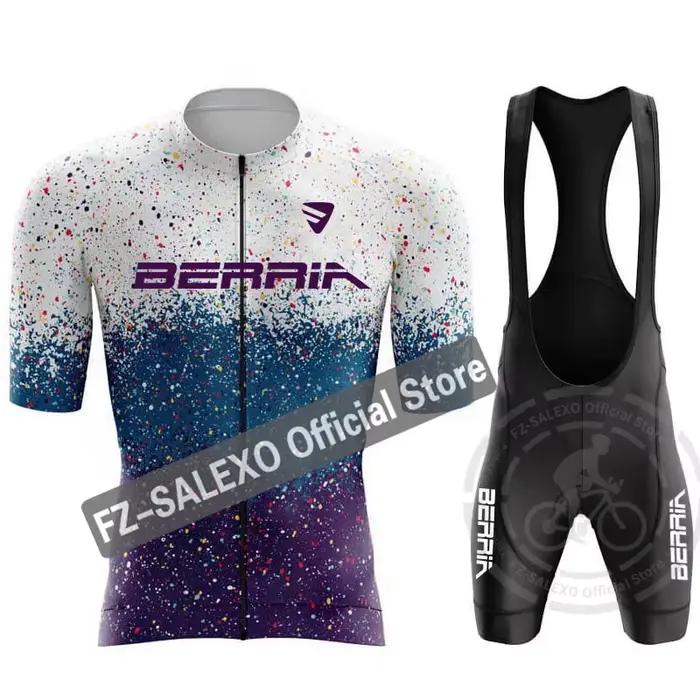 BERRIA ensemble de maillot de cyclisme 2024 été hommes Star Point vêtements de cyclisme maillot de vélo court respirant course Sport maillot de vélo