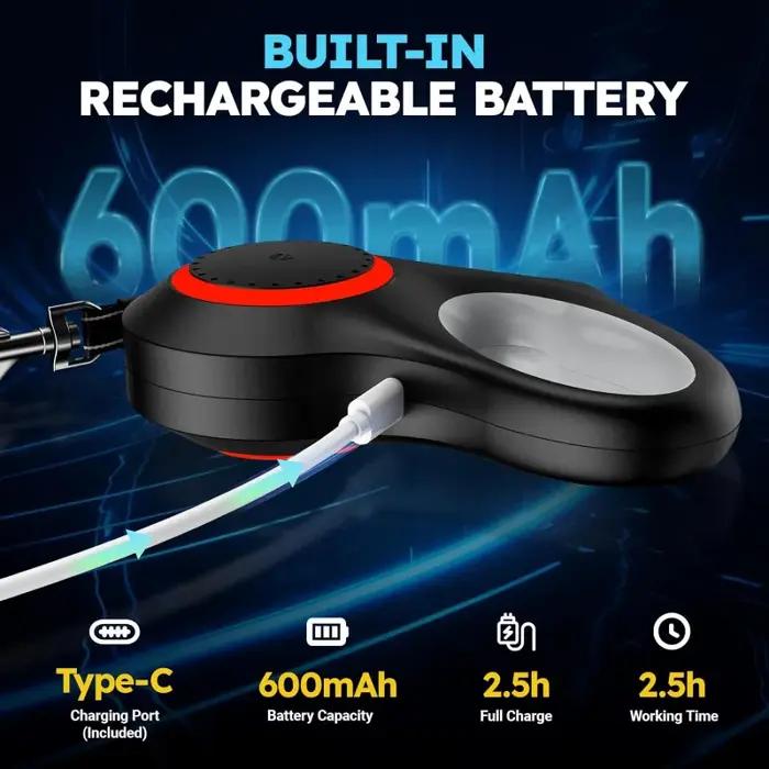 Laisse rétractable avec lampe de poche LED pour chiens de petite, moyenne et grande race