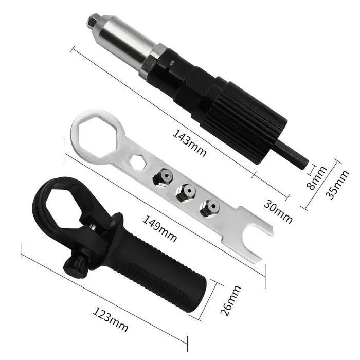 Pistolet à écrou électrique professionnel, Machine à tirer le noyau, accessoires de rivetage sans fi
