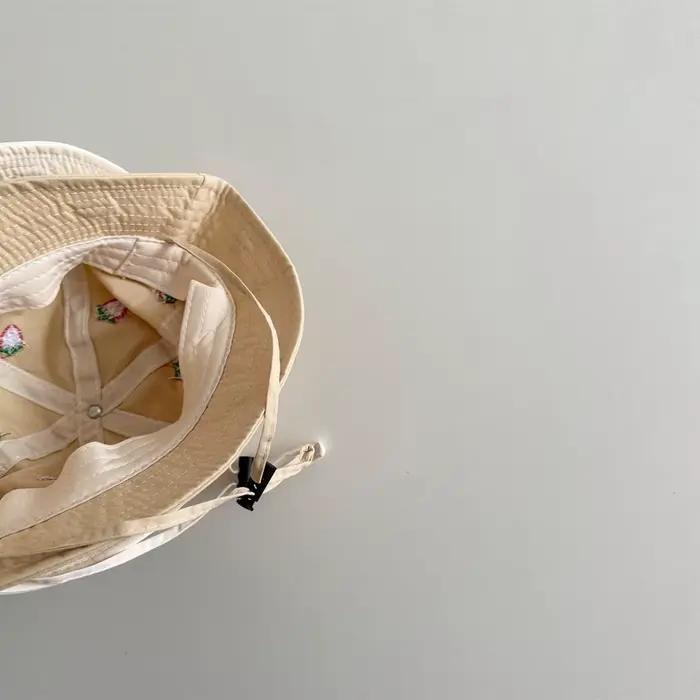 MILANCEL – chapeau de printemps pour petites filles de 1 à 4 ans, chapeau de pêcheur brodé avec frai