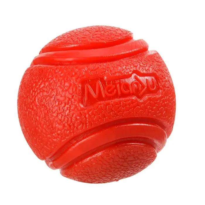 Balle en caoutchouc résistante pour chiens rouge pour chiots et grands chiens occasions de jeu et cadeaux pour animaux de compagnie