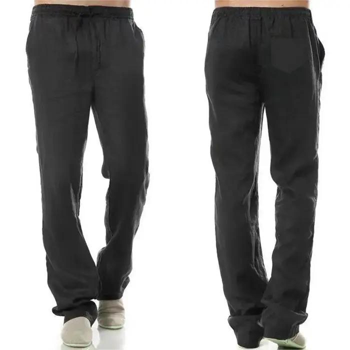 Pantalon en coton et lin pour homme