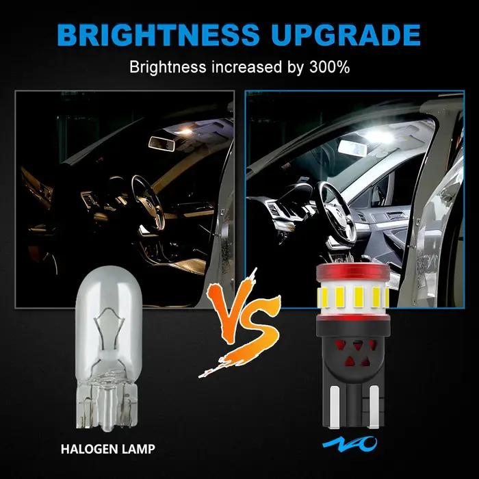 NAO W5W T10 LED lumières 5W5 Ultra lumineux Anti-erreur CANBUS Auto lampe 12V puce voiture intérieur