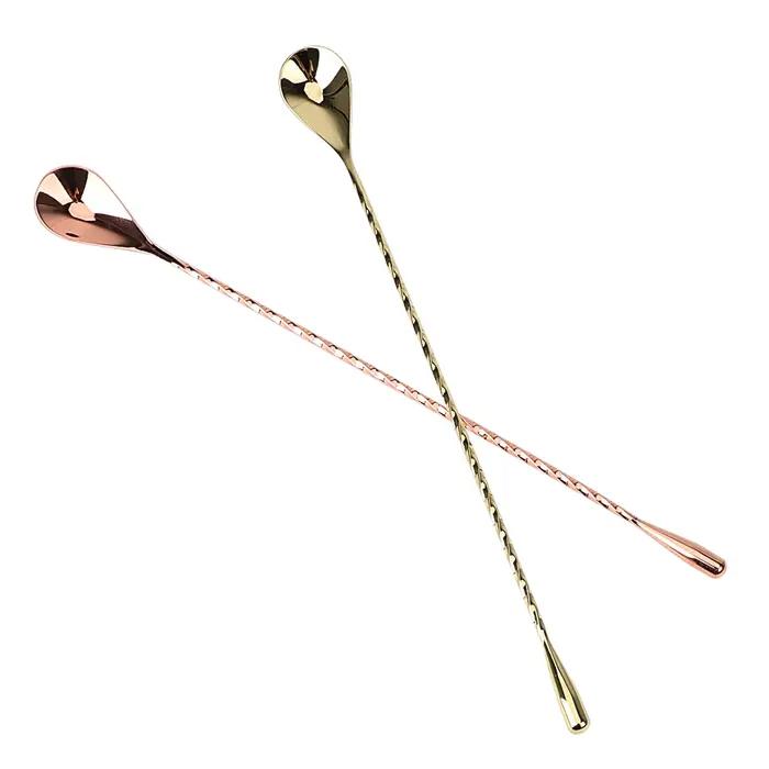 Cuillère à mélanger cuillère à Cocktail 30/40cm outils de barman en acier inoxydable Bar cuillère à