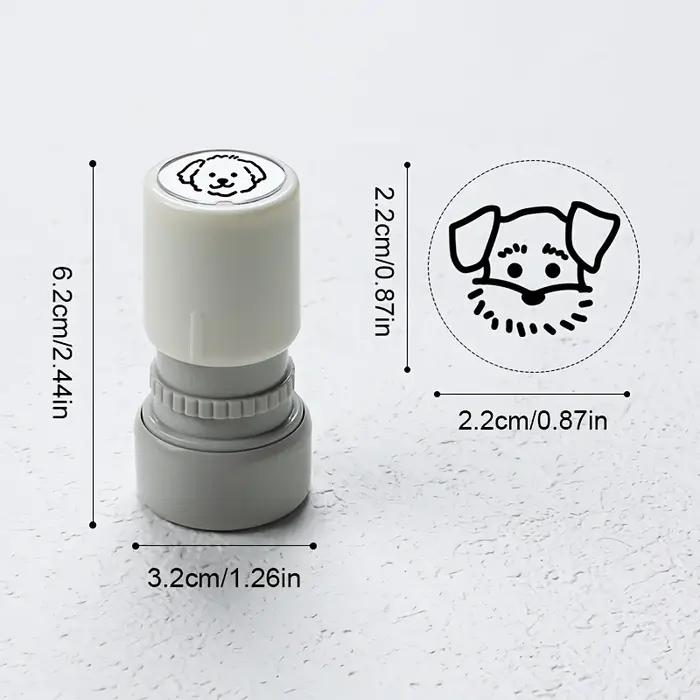 Tampon auto-imprimé chiot mignon pour décoration d'emballage cadeau et personnalisation de carnets occasions spéciales