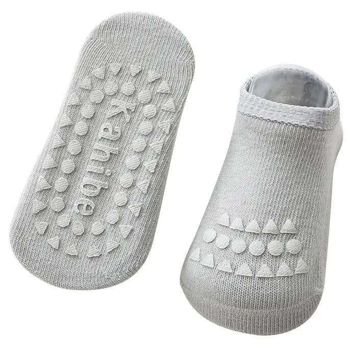 Ensemble de chaussettes et genouillères pour bébé, pour filles et garçons, couleur unie, antidérapan