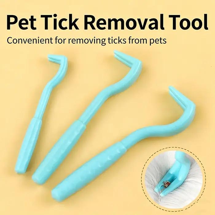 Outil portable de nettoyage pour animaux de compagnie : crochet anti-tiques