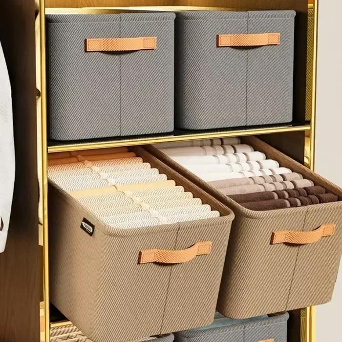 Organisateur de vêtements épais pliable en tissus non tissés pour rangement pratique et élégant dressing armoire tiroirs pulls pantalons occassions spéciales