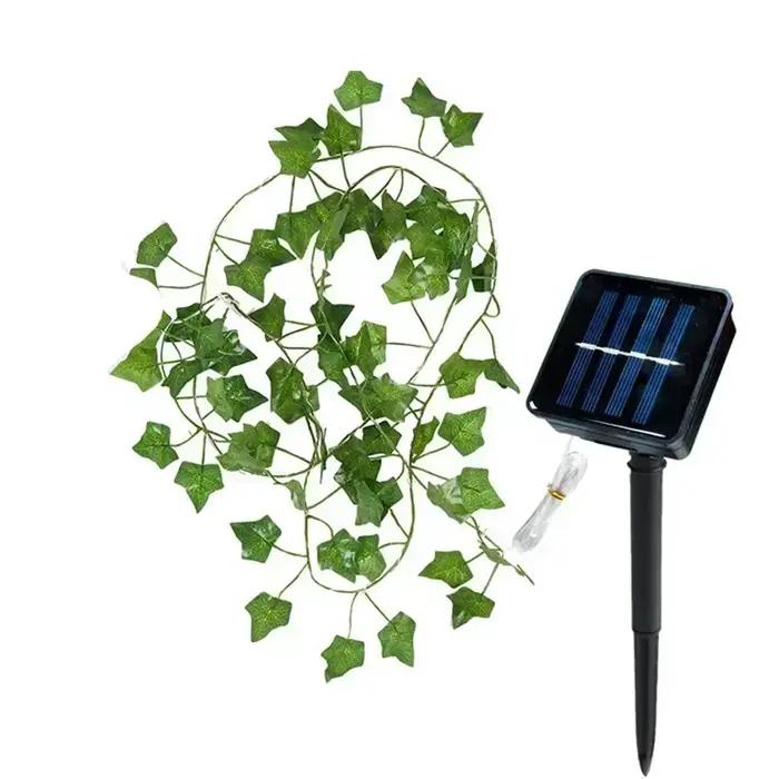 Guirlande solaire de feuilles et de fleurs, imperméable, pour l'extérieur, jardin, rideau féerique,