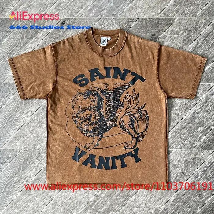Tshirt Saint Vanity style americain col rond coton respirant pour homme quatre saisons quotidien