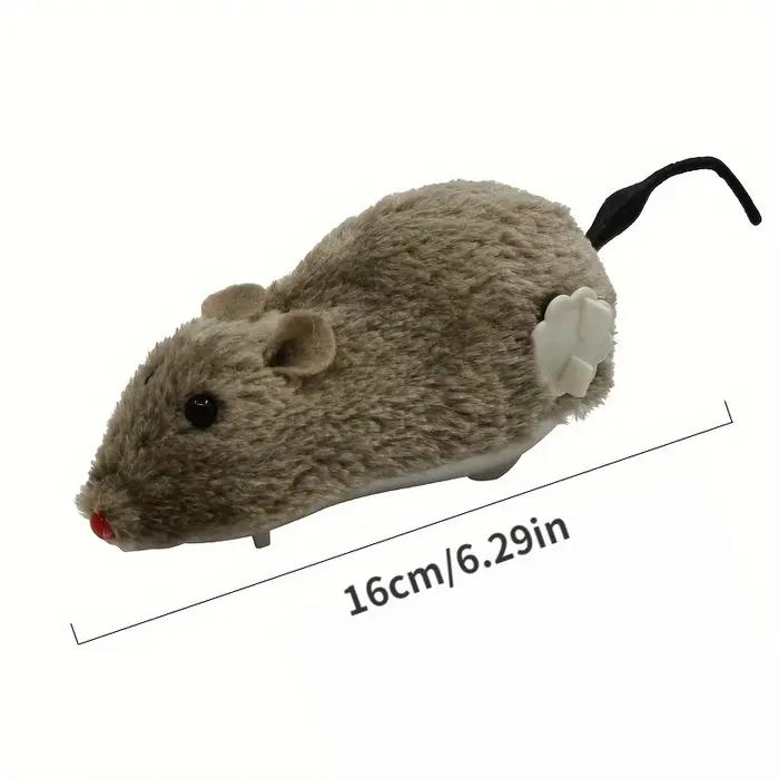 Jouet de souris à remonter en peluche amusant et interactif