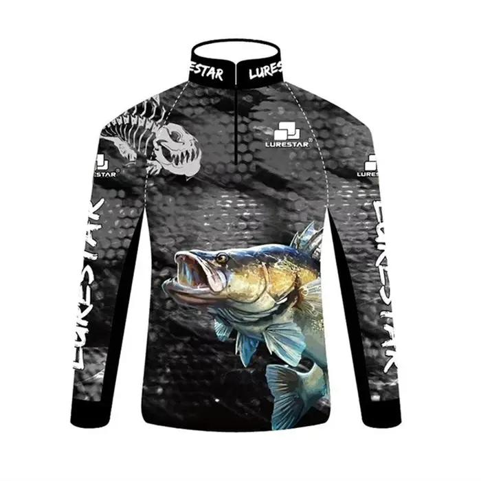 Chemise de pêche d'été pour homme en soie glacée protection solaire anti-uv respirante et séchage rapide pour activités en plein air
