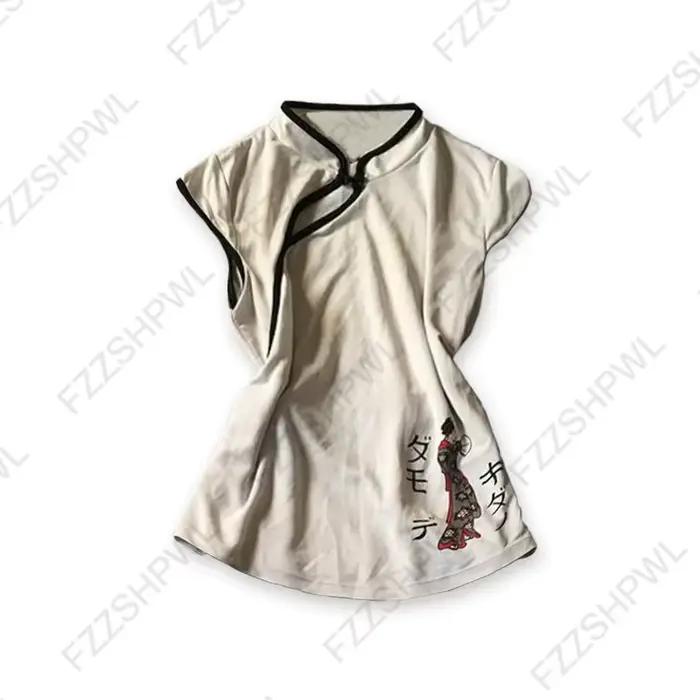 T-shirt à manches courtes pour femmes, vêtements de style chinois, Streetwear, vêtements Vintage de rue, mode Unique, classique et minimaliste