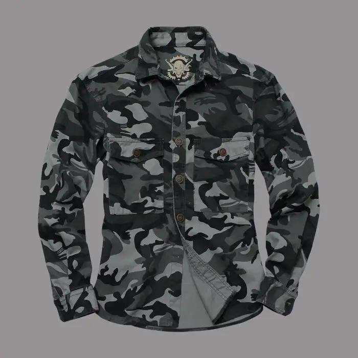 CamSolomon-Uniforme militaire en coton pour homme