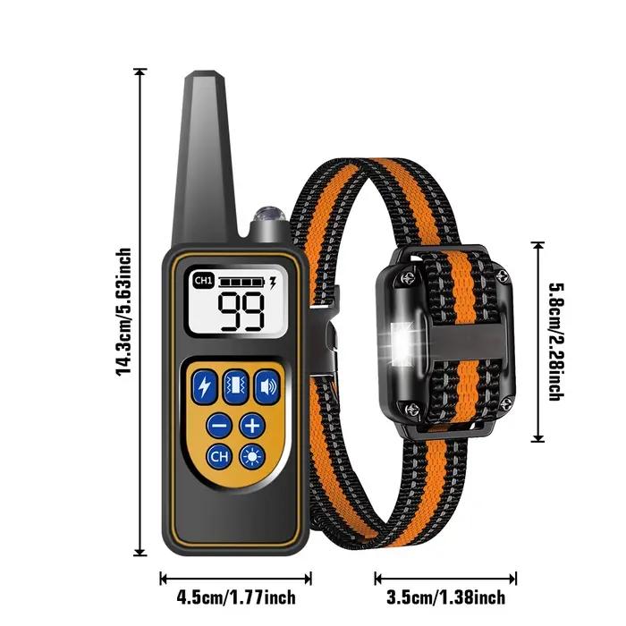 Collier d'entraînement rechargeable et étanche pour chiens et chats de petites, moyennes et grandes tailles pour randonnées et voyages