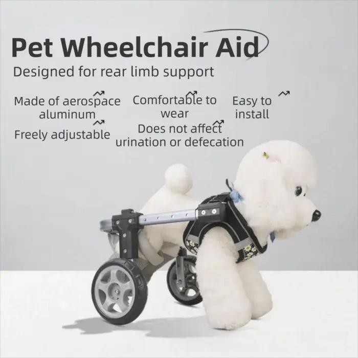 Chariot de Mobilité Léger en Aluminium pour Animaux de Compagnie