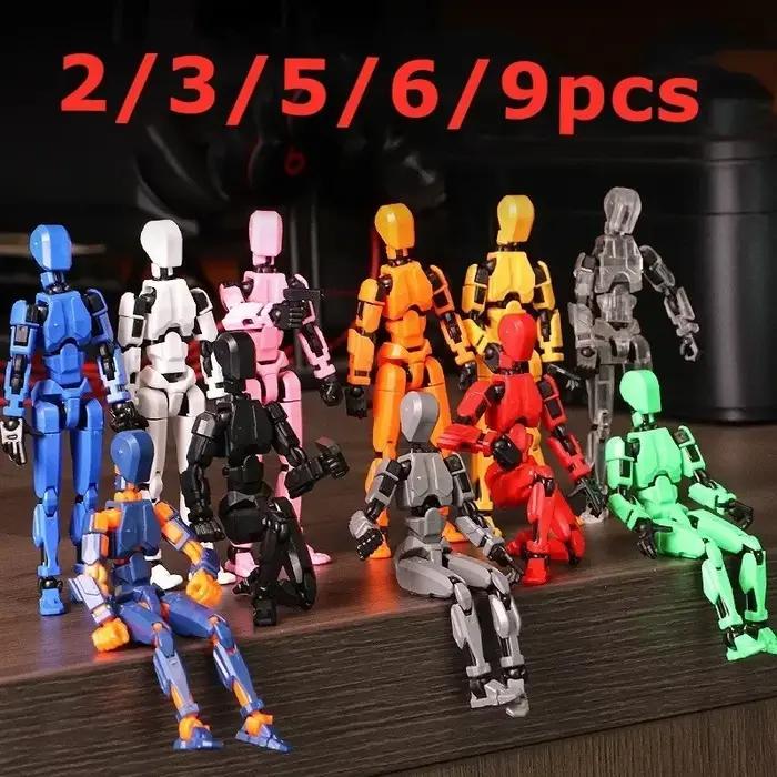 2/3/9 pièces-marionnettes porte-bonheur 13 poupée, modèles de Robot à combinaisons de style multiple