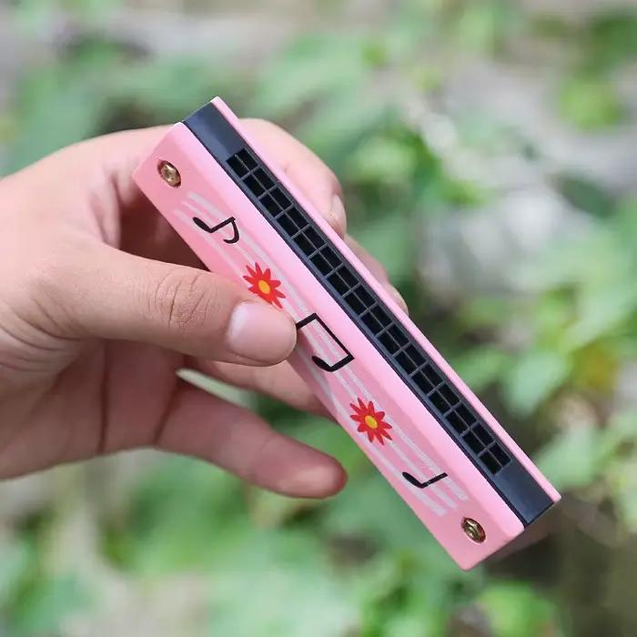 Harmonica en bois pour enfants - Instrument musical éducatif - Jouet chasse débutants TMZ
