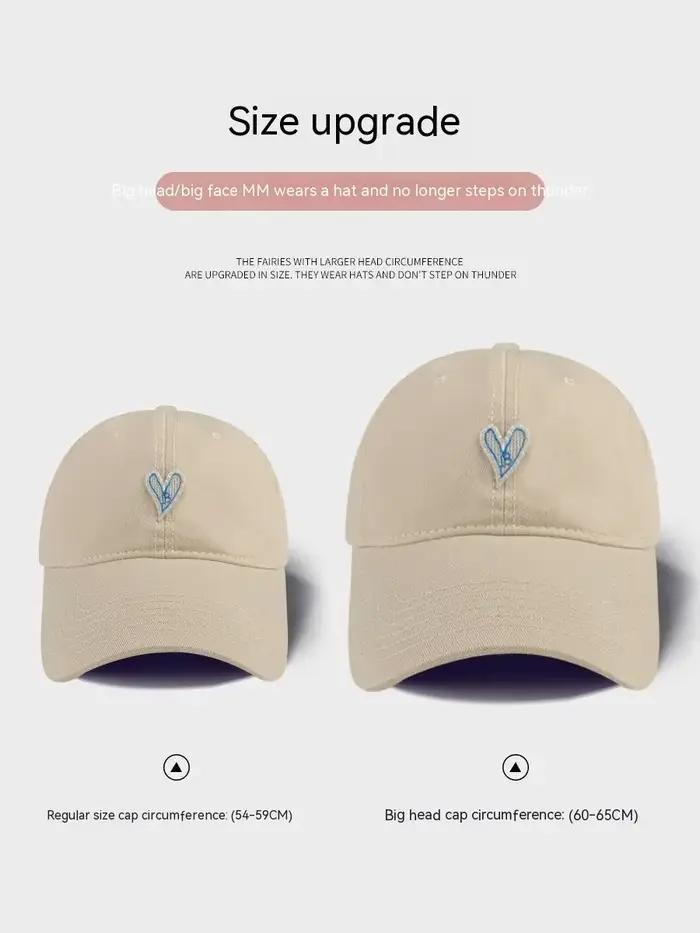 Casquette de baseball Big Head unisexe surdimensionnée en coton avec lettres stylisées pour hommes et femmes, voyage et plein air