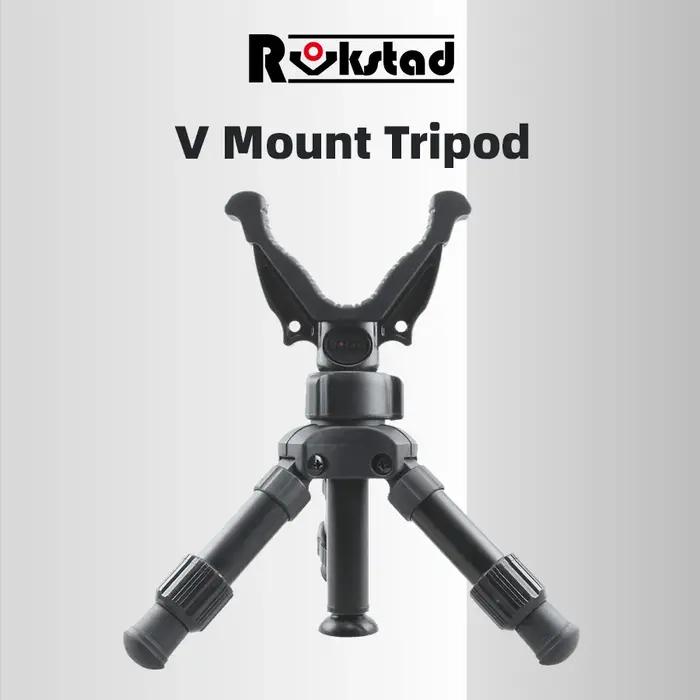 Trépied de tir de chasse professionnel réglable en V, support de trépied portable pour appareil photo en aluminium pour tir à l'extérieur, stabilisateur de tir précis, facile à transporter, résistant à l'eau, idéal pour chasseurs et photographes
