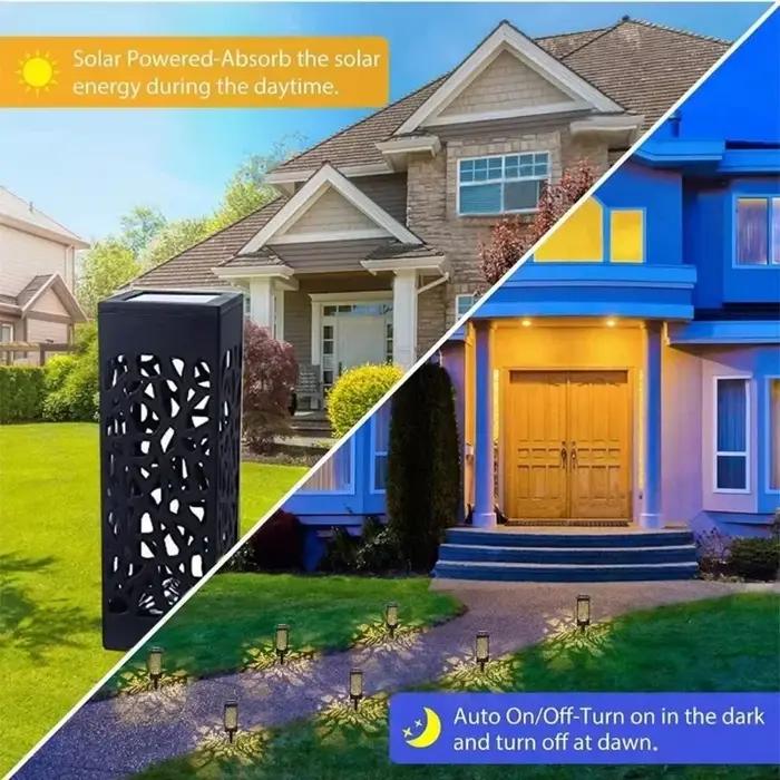 Lampes solaires de pelouse imperméables pour l'extérieur, décoration de jardin, lumière de Projectio
