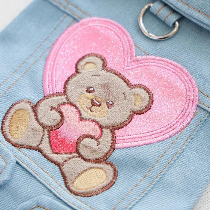 Gilet en polyester Saint-Valentin motif cœur pour petits chiens et chats promenade printemps été浪漫情人节心形图案宠物狗猫背心散步春秋季节
