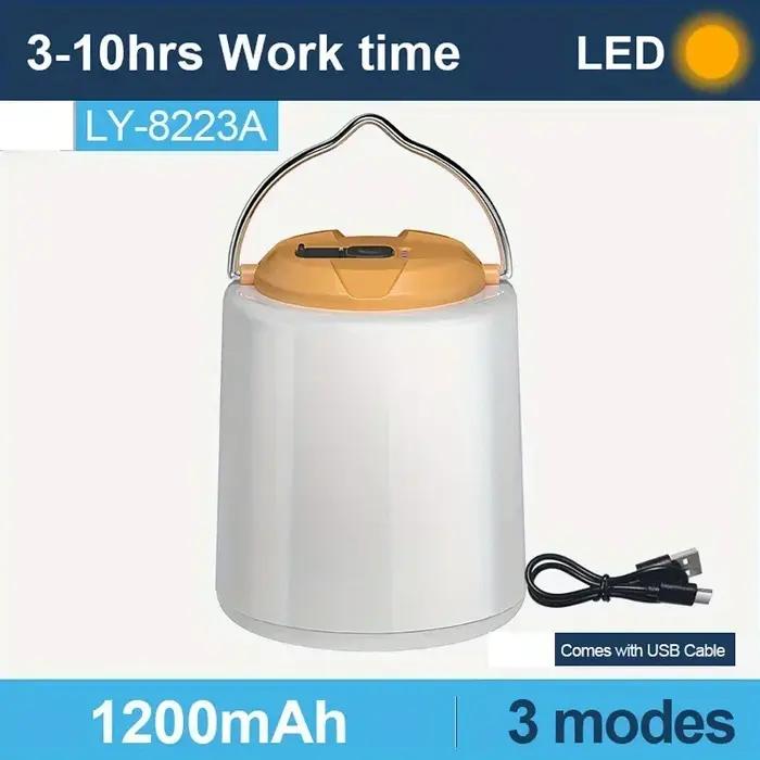 Lampe de Camping Portable avec Lumière Douce et Puissante pour Usage Extérieur et Urgence Nocturne