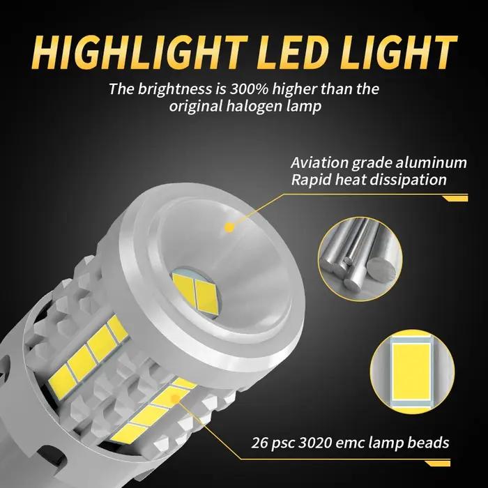 Oprah 2 pièces PY21W LED CANBUS clignotant BA15S P21W 1156 BAU15S ampoule 3020SMD voiture LED feu de
