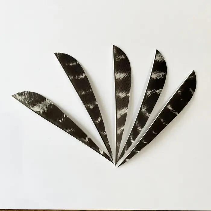 50 pièces IBOUNFOX plumes naturelles pour flèche en bois carbone 3/4/5 pouces