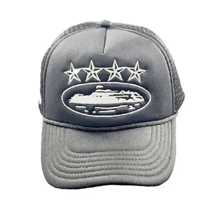 Casquette unisexe de baseball brodée pentagramme polyestère décontractée réglable pour printemps été extérieur