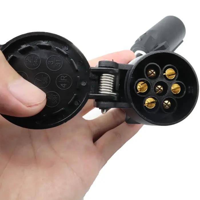 Remorque 7 broches prise ronde prise femelle à 7 voies lame adaptateur de remorque connecteur adapta