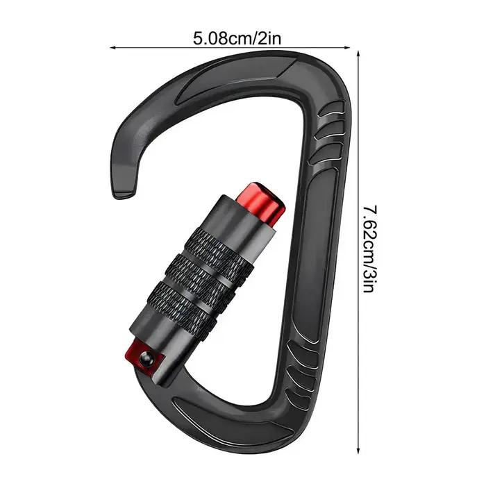 Mousqueton robuste en aluminium pour escalade randonnée camping laisse de chien porte-clés hamacOutdoorAdventureGear