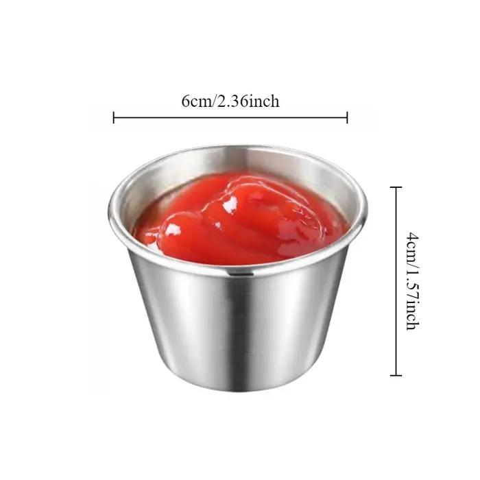 Tasse à sauce à tremper en acier inoxydable