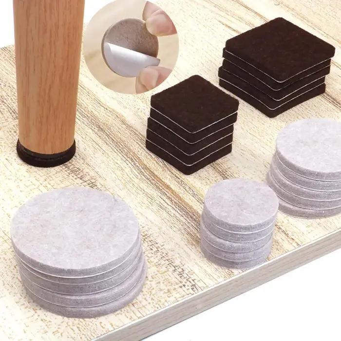 Coussinets de pieds de chaise en feutre, 5mm d'épaisseur, tapis de protection contre les rayures au