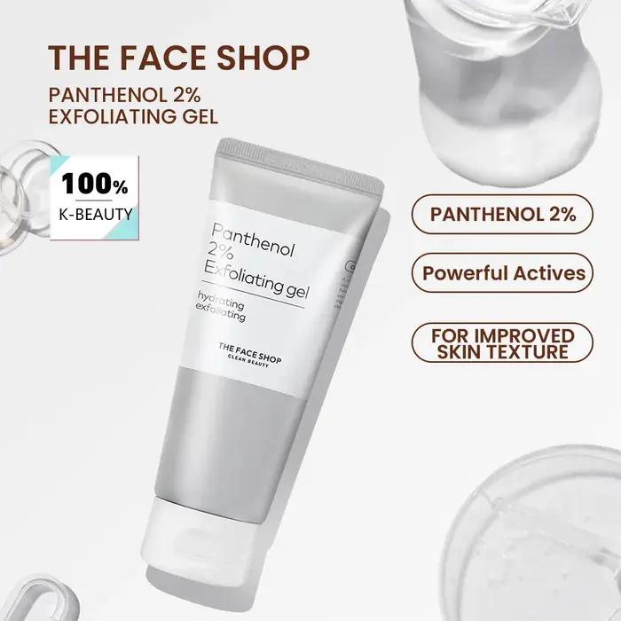 THE FACE SHOP ALLTIMATE PANTHENOL 2% GEL EXFOLIATANT 150 ml, rafraîchissant et Non collant, doux et