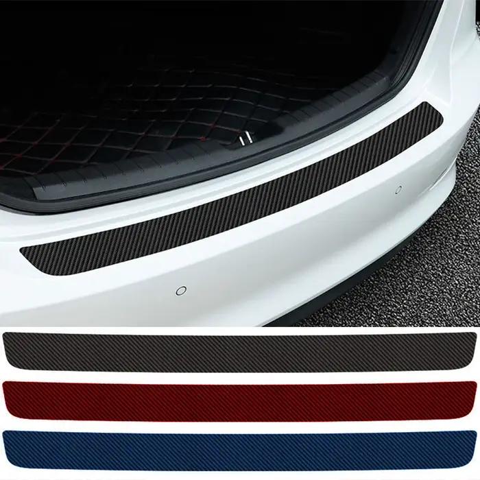Autocollant en Fiber de carbone pour pare-choc arrière de voiture, 90cm, tampon de Protection, couve