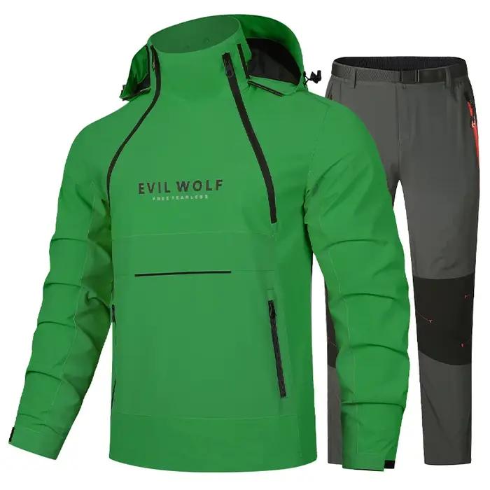 Ensemble imperméable moto : veste et pantalon anti-orage pour camping