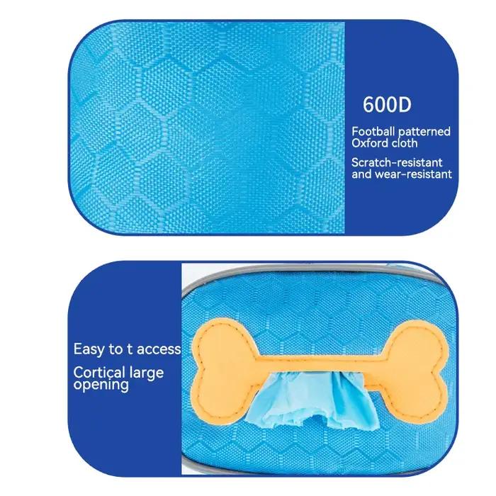 Distributeur de sacs à déjections canines suspendable avec fermeture éclair